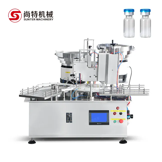 Vial Filling Stoppering and Sealing Machine