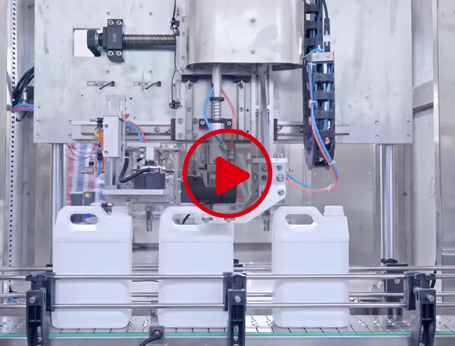 Linear Bottle Cap Sealing Machine Video
